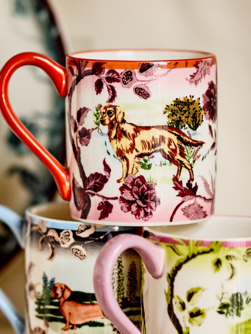 Anthropologie Stoneware Mug Golden Retriever Portobello Cup New Dog